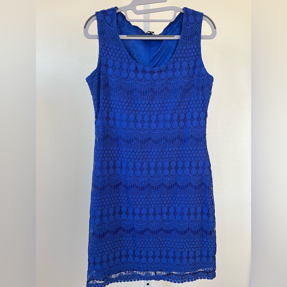 Tiana B. Royal Blue Lace Mini Dress